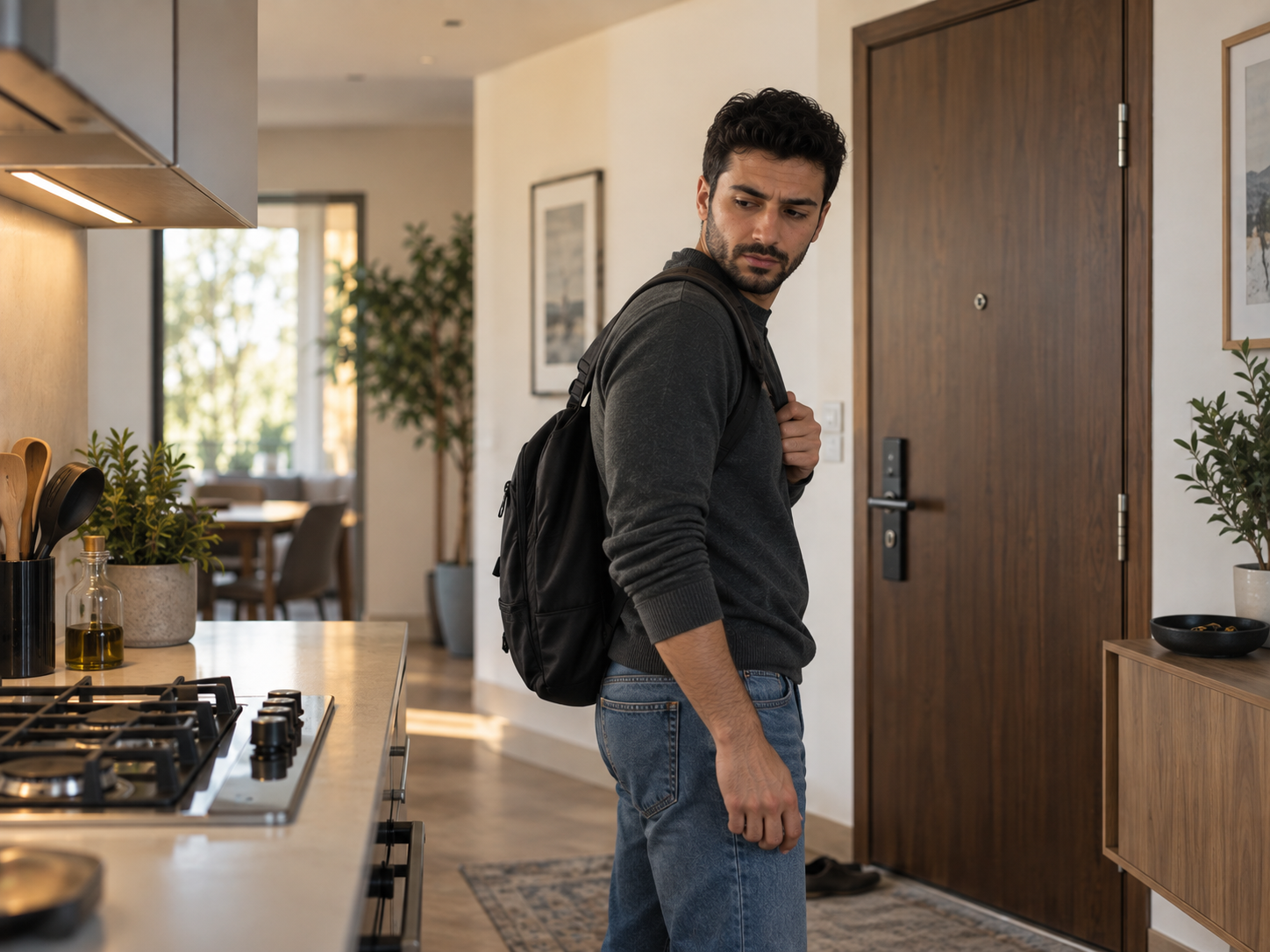 شخص يعيد التحقق بسبب الشك المتكرر المرتبط بالوسواس القهري OCD